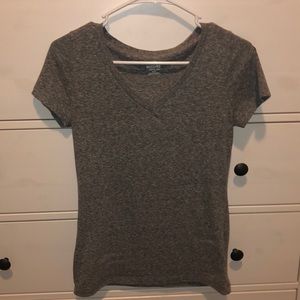 Gray basic v neck